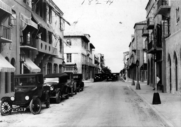 ESPANOLA WAY. Spanish Village Street, June 17, 1926. Museum of Miami, Matlack collection 182-14, 1975-80-2 and 1995-277-4115