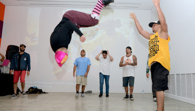 people breakdancing