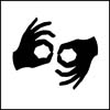 disability access symbol signing white